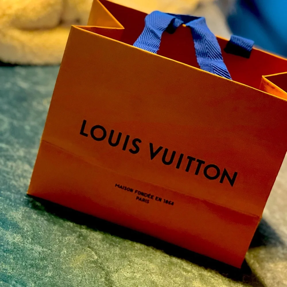 Wallet storage box and dust bag from Louis Vuitton